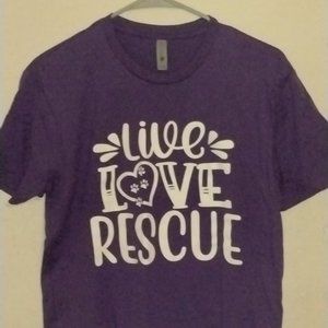 purple live love rescue